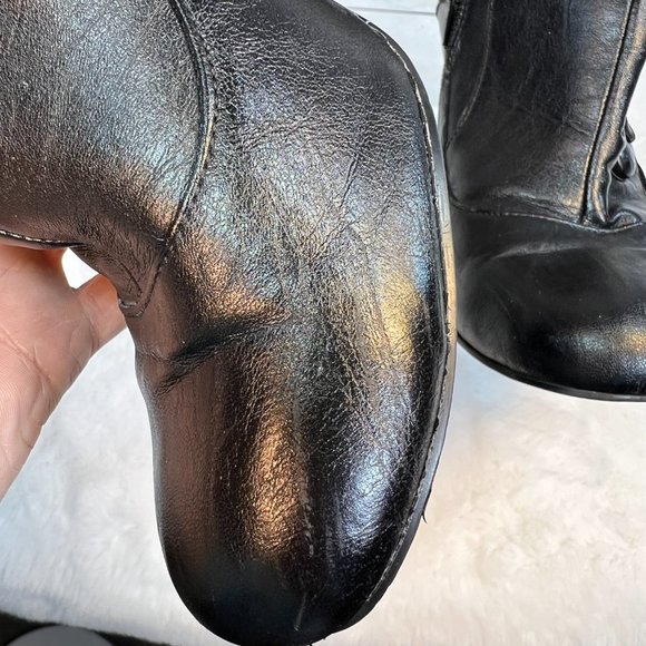 Call It Spring Black Retro Heeled Booties - Size 7.5 - Picture 8 of 11